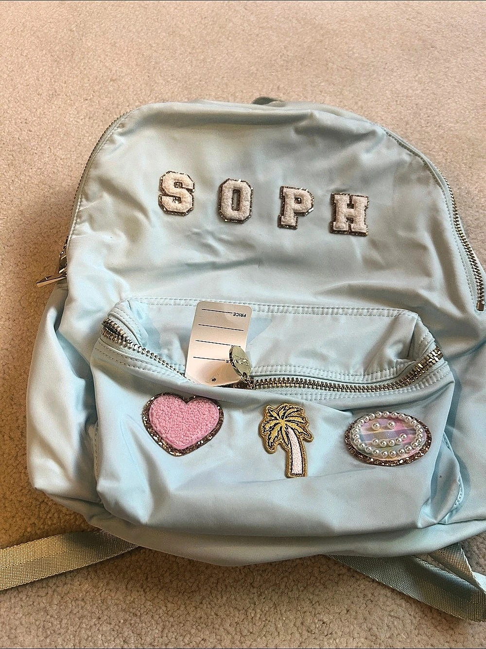 Stoney Clover Lane Embellished Blue Backpack (For a Sophie or Sophia) Was $228